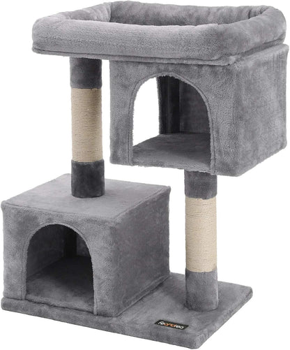 Cat Tree for Large Cats, Cat Tower 2 Cozy Plush Condos and Sisal Posts